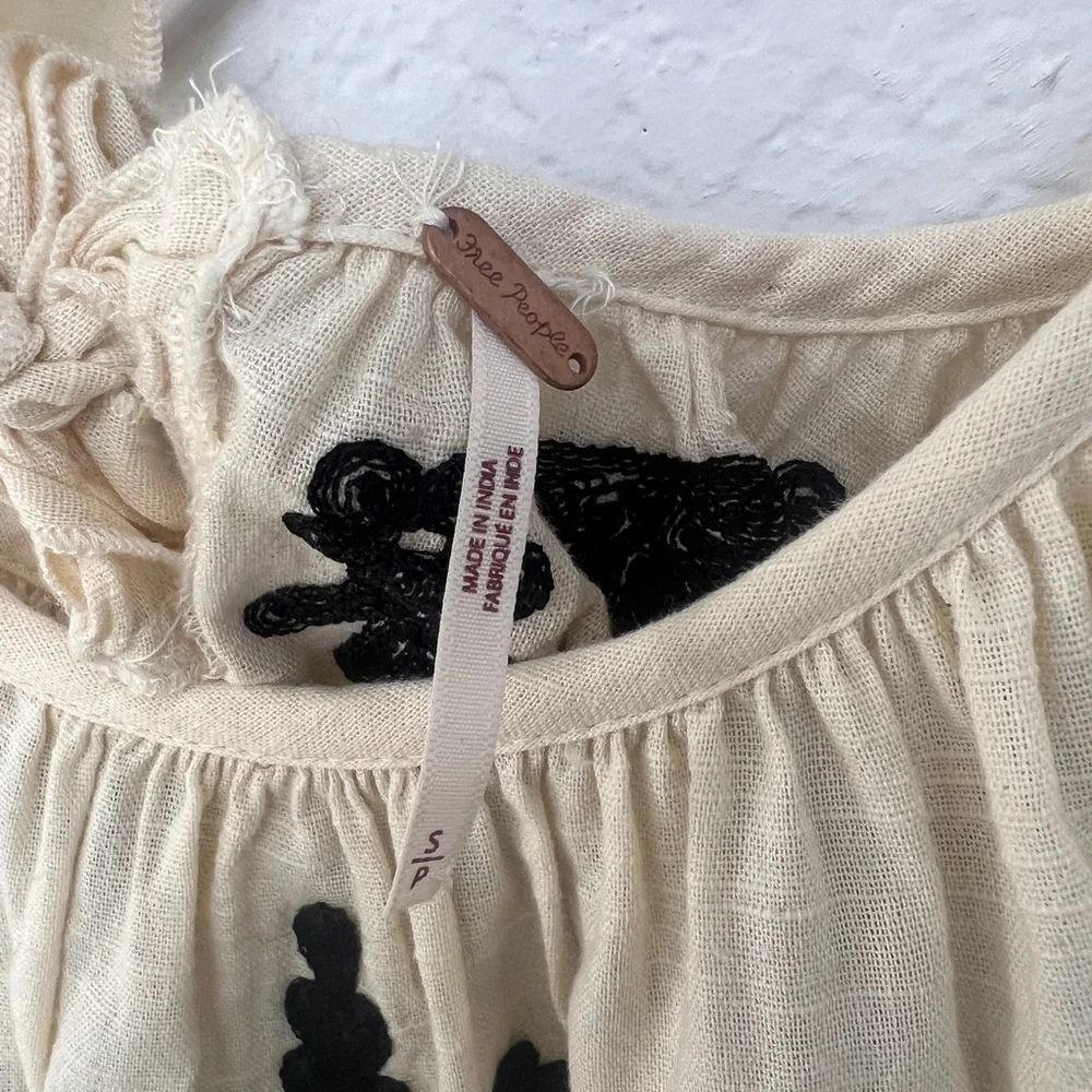 SOLD. FREE PEOPLE Embroidered Mini Dress - Picture 4 of 5